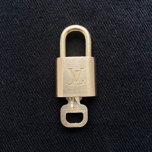 #302 LV Gold Toned Lock & Key